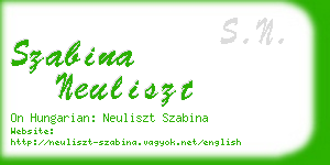 szabina neuliszt business card